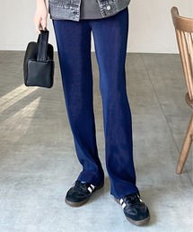 プリーツ」に該当するパンツ（ブルー・ネイビー/青色系