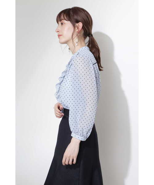 JILL STUART(ジルスチュアート)の「◆ヴェロニカブラウス(シャツ/ブラウス・レディース・ブルー/ホワイト・MEDIUM/SMALL)」の20枚目の写真
