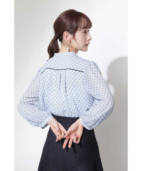 JILL STUART(ジルスチュアート)の「◆ヴェロニカブラウス(シャツ/ブラウス・レディース・ブルー/ホワイト・MEDIUM/SMALL)」の21枚目の写真