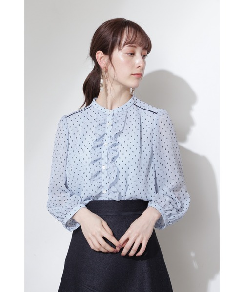 JILL STUART(ジルスチュアート)の「◆ヴェロニカブラウス(シャツ/ブラウス・レディース・ブルー/ホワイト・MEDIUM/SMALL)」の17枚目の写真