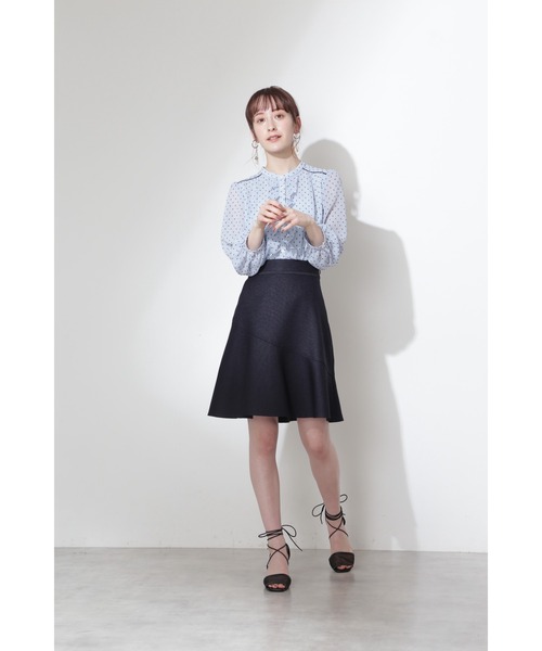 JILL STUART(ジルスチュアート)の「◆ヴェロニカブラウス(シャツ/ブラウス・レディース・ブルー/ホワイト・MEDIUM/SMALL)」の4枚目の写真