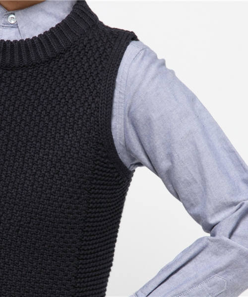 CIAOPANIC（チャオパニック）の「【Ciaopanic】綿混ボトルニットベスト（ベスト・レディース・グレー/ネイビー/ホワイト・FREE）」の8枚目の写真