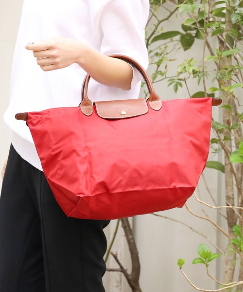 LONGCHAMP(ロンシャン)の「LONGCHAMP/ロンシャン LE PLIAGE M トートバッグ Mサイズ(トートバッグ・レディース・ブラック/チャコール/ネイビー/パープル/レッド・FREE)」の7枚目の写真