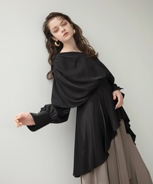 Back Tail Drape Blouse