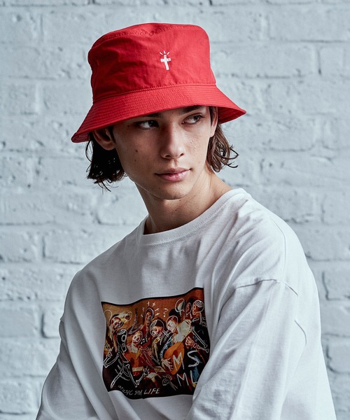 MSML（エムエスエムエル）の「NYLON BUCKET HAT（ハット・メンズ・グリーン/レッド/ブラック・FREE）」の6枚目の写真