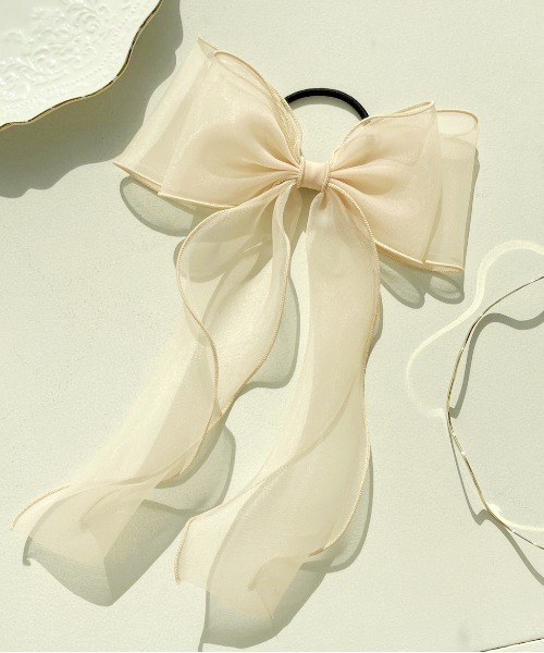 apres jour×ARIAZ】シアーリボンヘアゴム（ヘアゴム）｜apres