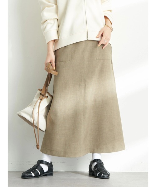 earth music&ecology（アースミュージックアンドエコロジー）の「ワークディティールスカート（スカート・レディース・ブラック/イエロー/モカ・FREE）」の4枚目の写真