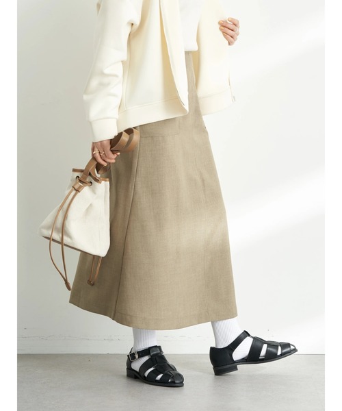 earth music&ecology（アースミュージックアンドエコロジー）の「ワークディティールスカート（スカート・レディース・ブラック/イエロー/モカ・FREE）」の6枚目の写真