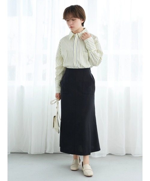 earth music&ecology（アースミュージックアンドエコロジー）の「ワークディティールスカート（スカート・レディース・ブラック/イエロー/モカ・FREE）」の22枚目の写真