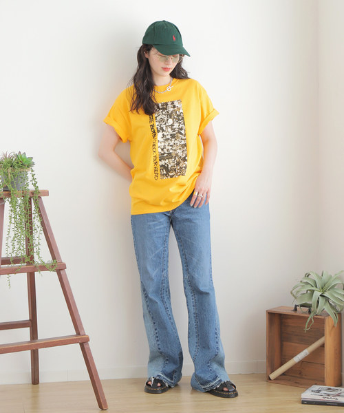 FRAMeWORK(フレームワーク)の「BEASTIEBOYS フロントフォトTシャツ(Tシャツ/カットソー・レディース・ホワイト/イエロー・FREE)」の19枚目の写真
