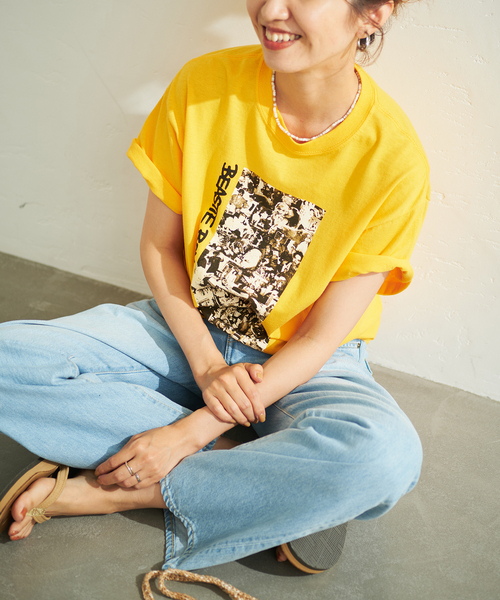 FRAMeWORK(フレームワーク)の「BEASTIEBOYS フロントフォトTシャツ(Tシャツ/カットソー・レディース・ホワイト/イエロー・FREE)」の4枚目の写真