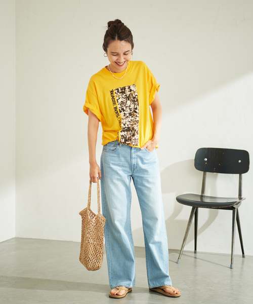 FRAMeWORK(フレームワーク)の「BEASTIEBOYS フロントフォトTシャツ(Tシャツ/カットソー・レディース・ホワイト/イエロー・FREE)」の5枚目の写真