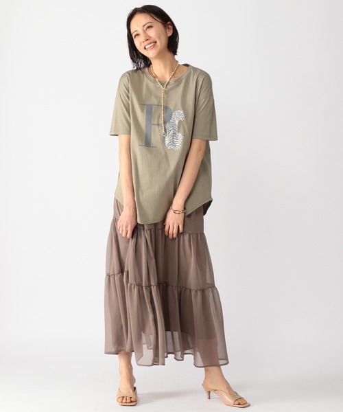 BARNYARDSTORM（バンヤードストーム）の「BARNYARDSTORM / 楊柳ティアードスカート（スカート・レディース・ブラック/モカ・0/1）」の10枚目の写真