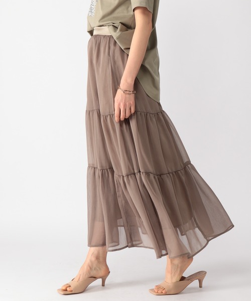 BARNYARDSTORM（バンヤードストーム）の「BARNYARDSTORM / 楊柳ティアードスカート（スカート・レディース・ブラック/モカ・0/1）」の12枚目の写真