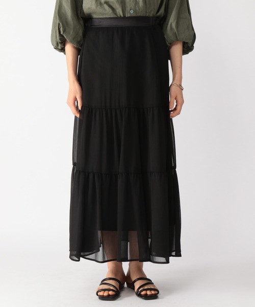 BARNYARDSTORM（バンヤードストーム）の「BARNYARDSTORM / 楊柳ティアードスカート（スカート・レディース・ブラック/モカ・0/1）」の13枚目の写真