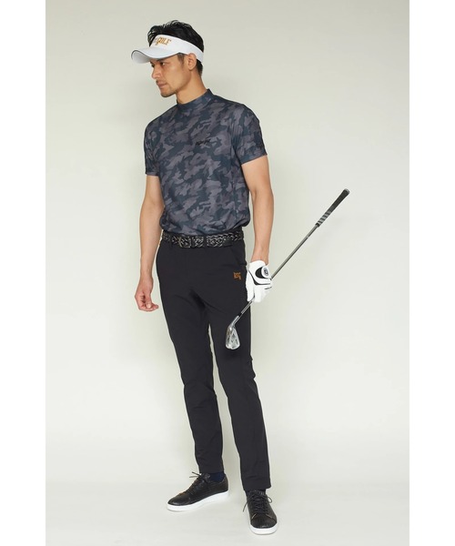 HIGH STREET(ハイストリート)の「HIGH ST. GOLF∴カモ柄ハニカム鹿の子モックネックシャツ <AdE>(Tシャツ/カットソー・メンズ・ブラック/ブルー/グレー・LL/M/S/L)」の19枚目の写真