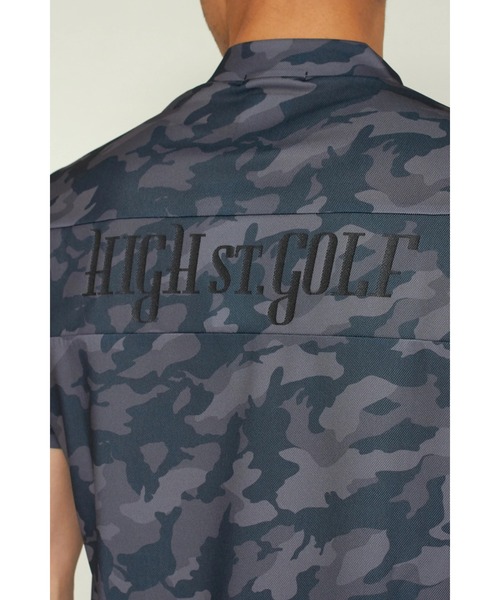 HIGH STREET(ハイストリート)の「HIGH ST. GOLF∴カモ柄ハニカム鹿の子モックネックシャツ <AdE>(Tシャツ/カットソー・メンズ・ブラック/ブルー/グレー・LL/M/S/L)」の22枚目の写真