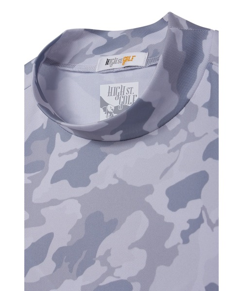 HIGH STREET(ハイストリート)の「HIGH ST. GOLF∴カモ柄ハニカム鹿の子モックネックシャツ <AdE>(Tシャツ/カットソー・メンズ・ブラック/ブルー/グレー・LL/M/S/L)」の9枚目の写真