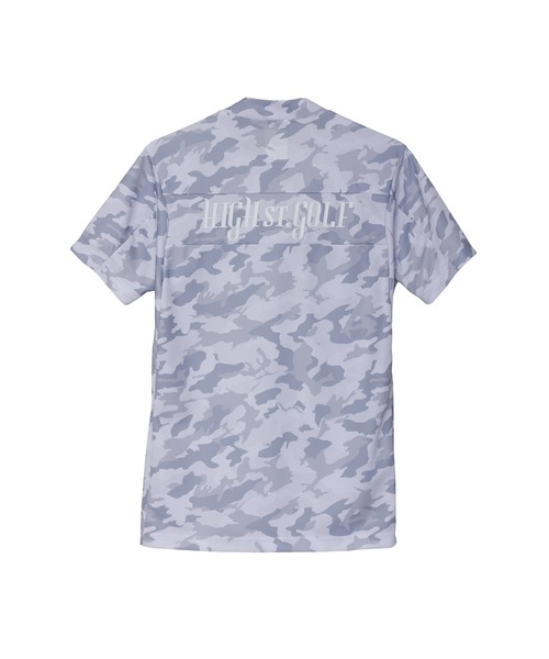 HIGH STREET(ハイストリート)の「HIGH ST. GOLF∴カモ柄ハニカム鹿の子モックネックシャツ <AdE>(Tシャツ/カットソー・メンズ・ブラック/ブルー/グレー・LL/M/S/L)」の7枚目の写真