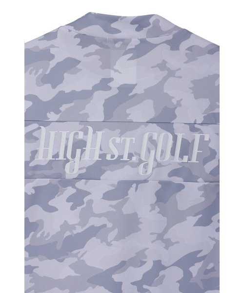 HIGH STREET(ハイストリート)の「HIGH ST. GOLF∴カモ柄ハニカム鹿の子モックネックシャツ <AdE>(Tシャツ/カットソー・メンズ・ブラック/ブルー/グレー・LL/M/S/L)」の12枚目の写真