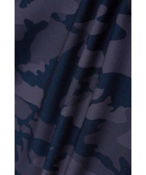 HIGH STREET(ハイストリート)の「HIGH ST. GOLF∴カモ柄ハニカム鹿の子モックネックシャツ <AdE>(Tシャツ/カットソー・メンズ・ブラック/ブルー/グレー・LL/M/S/L)」の15枚目の写真