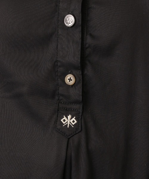 AVIREX(アヴィレックス)の「【直営店限定】VOLUME SLEEVE TENCEL ONEPIECE/ ボリュームスリーブテンセルワンピース(ワンピース・レディース・ブラック/アイボリー・FREE)」の8枚目の写真