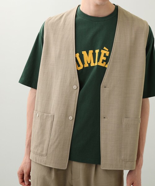 THE SHOP TK （ザ ショップ ティーケー ）の「◆【セットアップ対応可】リネンライクベスト（ベスト・メンズ・ダークグリーン/ダークブラウン/ベージュ/ライトブルー/ネイビー・01/02/03/04）」の17枚目の写真