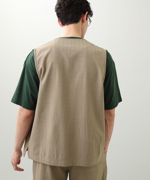 THE SHOP TK （ザ ショップ ティーケー ）の「◆【セットアップ対応可】リネンライクベスト（ベスト・メンズ・ダークグリーン/ダークブラウン/ベージュ/ライトブルー/ネイビー・01/02/03/04）」の13枚目の写真