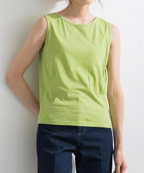 Pierrot（ピエロ）の「汗ジミ防止2wayタンクトップ（タンクトップ・レディース・モカ/グリーン系その他/オレンジ/チャコール/グレイッシュベージュ・L/M）」の17枚目の写真