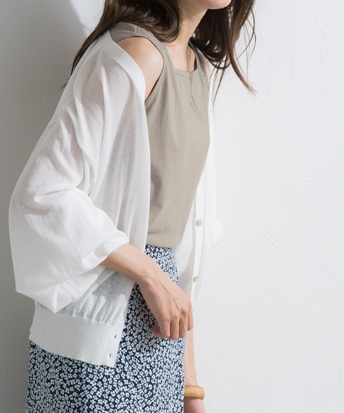 Pierrot（ピエロ）の「汗ジミ防止2wayタンクトップ（タンクトップ・レディース・モカ/グリーン系その他/オレンジ/チャコール/グレイッシュベージュ・L/M）」の6枚目の写真