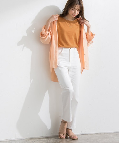 Pierrot（ピエロ）の「汗ジミ防止2wayタンクトップ（タンクトップ・レディース・モカ/グリーン系その他/オレンジ/チャコール/グレイッシュベージュ・L/M）」の19枚目の写真