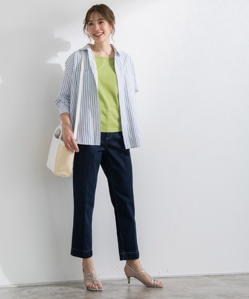 Pierrot（ピエロ）の「汗ジミ防止2wayタンクトップ（タンクトップ・レディース・モカ/グリーン系その他/オレンジ/チャコール/グレイッシュベージュ・L/M）」の11枚目の写真