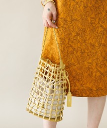 巾着付きメッシュ編みワンショルダー*