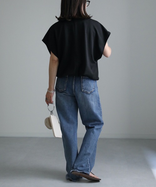 ap retro(アプレトロ)の「パール釦カットソー(Tシャツ/カットソー・レディース・ブラック/グレイッシュベージュ/アイボリー・FREE)」の16枚目の写真