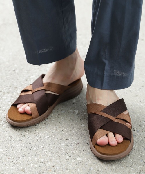 niko and...(ニコアンド)の「クロステープサンダル(サンダル・メンズ・ブラック/ネイビー/ブラウン/オリーブ・MEDIUM/LARGE)」の3枚目の写真