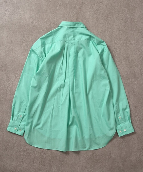 BRICK & SONS（ブリックアンドサンズ）の「リラックスバックプリーツシャツ＜ターコイズ＞（シャツ/ブラウス・メンズ・ライム・LL/S/M/L）」の8枚目の写真