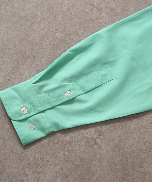 BRICK & SONS（ブリックアンドサンズ）の「リラックスバックプリーツシャツ＜ターコイズ＞（シャツ/ブラウス・メンズ・ライム・LL/S/M/L）」の9枚目の写真