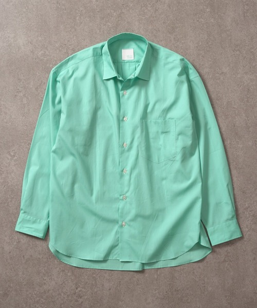 BRICK & SONS（ブリックアンドサンズ）の「リラックスバックプリーツシャツ＜ターコイズ＞（シャツ/ブラウス・メンズ・ライム・LL/S/M/L）」の20枚目の写真