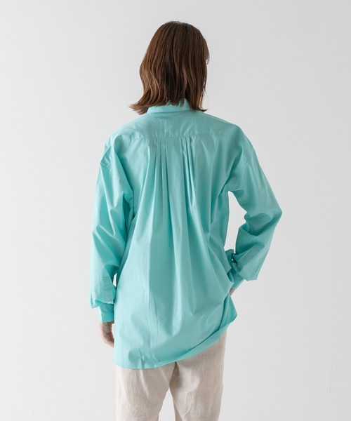 BRICK & SONS（ブリックアンドサンズ）の「リラックスバックプリーツシャツ＜ターコイズ＞（シャツ/ブラウス・メンズ・ライム・LL/S/M/L）」の19枚目の写真
