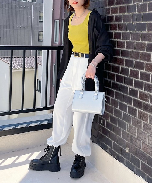 PAGEBOY（ページボーイ）の「楊柳シアーBIGシャツ（シャツ/ブラウス・レディース・ブラック/オフホワイト/ロイヤルブルー/グレイッシュベージュ・FREE）」の14枚目の写真