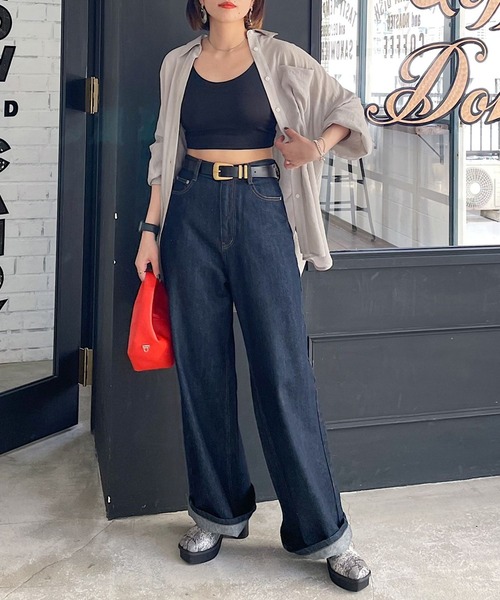 PAGEBOY（ページボーイ）の「楊柳シアーBIGシャツ（シャツ/ブラウス・レディース・ブラック/オフホワイト/ロイヤルブルー/グレイッシュベージュ・FREE）」の22枚目の写真