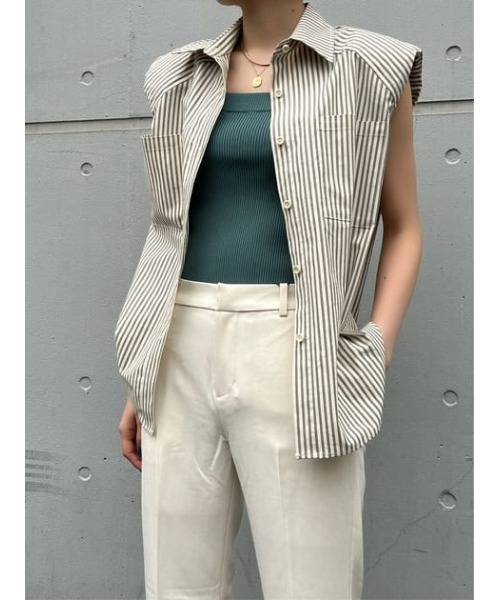 THROW by SLY(スローバイスライ)の「THROW L/W C/P TROUSER ローウエスト パンツ(スラックス・レディース・ブラウン/アイボリー・1/0)」の18枚目の写真