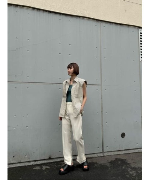 THROW by SLY(スローバイスライ)の「THROW L/W C/P TROUSER ローウエスト パンツ(スラックス・レディース・ブラウン/アイボリー・1/0)」の19枚目の写真