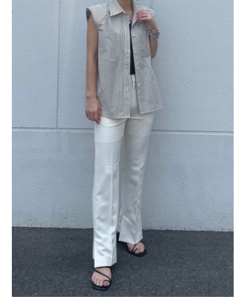 THROW by SLY(スローバイスライ)の「THROW L/W C/P TROUSER ローウエスト パンツ(スラックス・レディース・ブラウン/アイボリー・1/0)」の20枚目の写真
