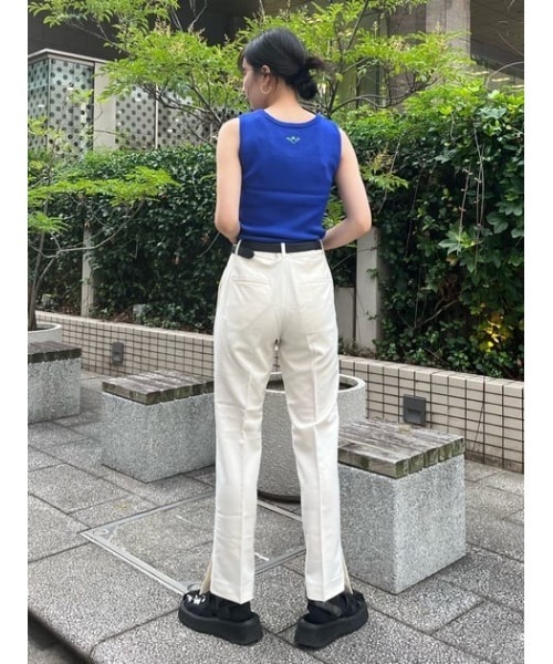 THROW by SLY(スローバイスライ)の「THROW L/W C/P TROUSER ローウエスト パンツ(スラックス・レディース・ブラウン/アイボリー・1/0)」の15枚目の写真