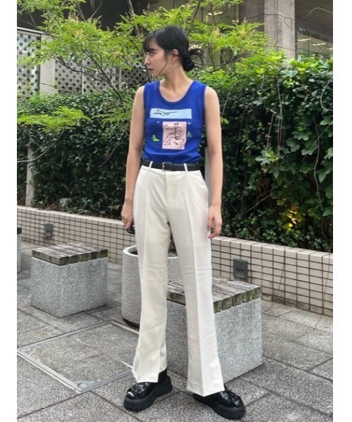 THROW by SLY(スローバイスライ)の「THROW L/W C/P TROUSER ローウエスト パンツ(スラックス・レディース・ブラウン/アイボリー・1/0)」の17枚目の写真
