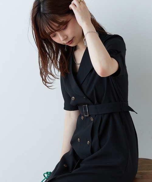 Vintage Yves Saint Laurent ダブルブレスト ワンピース u4224-1.jpg