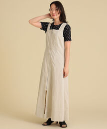 Ray BEAMS | Ray BEAMS / フロント ジップ サロペット ワンピース(ワンピース)