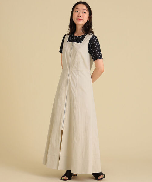 Ray BEAMS(レイビームス)の「Ray BEAMS / フロント ジップ サロペット ワンピース(ワンピース・レディース・ブラック/ホワイト系その他6・0/1)」の5枚目の写真