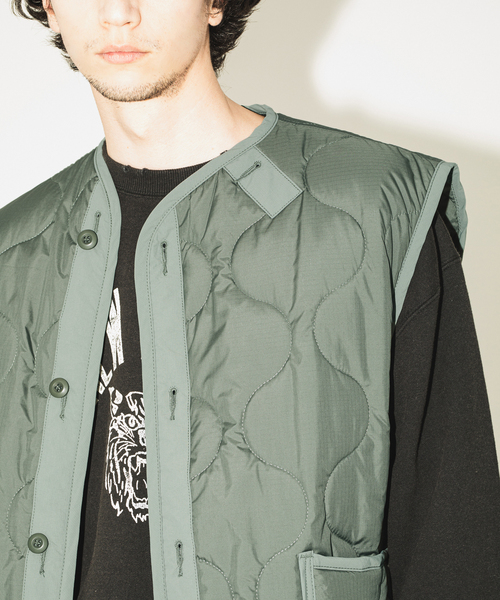 M65 カラーライナー キルティング ベスト（ミリタリージャケット